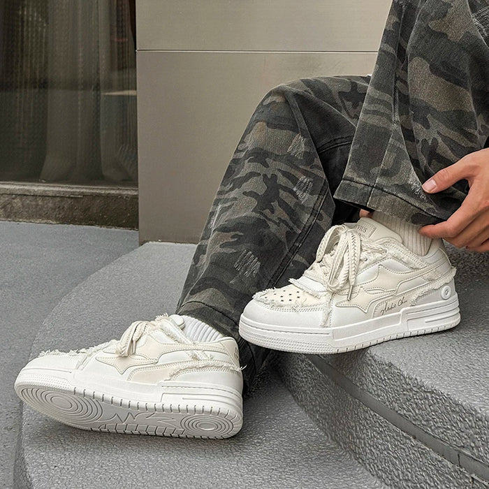 Women Shoes for Men Tennis Retro Punk Canvas Leather Skateboard Shoes Fashion Male Sneakers Couple Outdoor Sport Casual Shoe