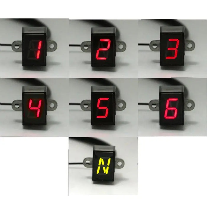 Motorcycle Gear Waterproof Universal 6 Speed Digital Gear Indicator Motocross Display Shift Lever Sensors Gear Display