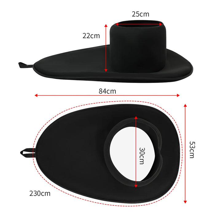 Canoe Deck Cover Neoprene Spray Skirt Water Sports Comfortable Fit Chest Circumference For Canoes For Kayaking Approx. 84*83cm