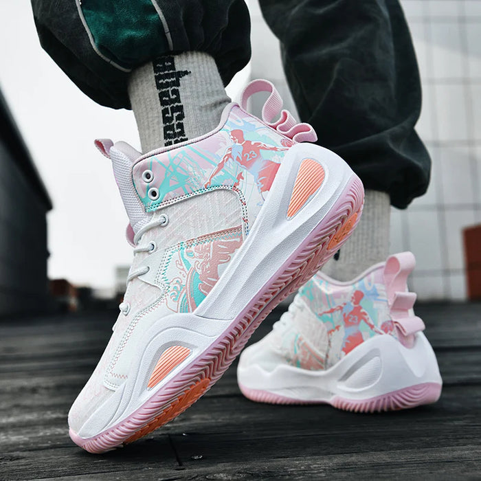 Basketball Shoes for Men Cushioning Basketball Sneaker Women High-top Outdoor Sport Sneakers Breathable Athletic Shoes