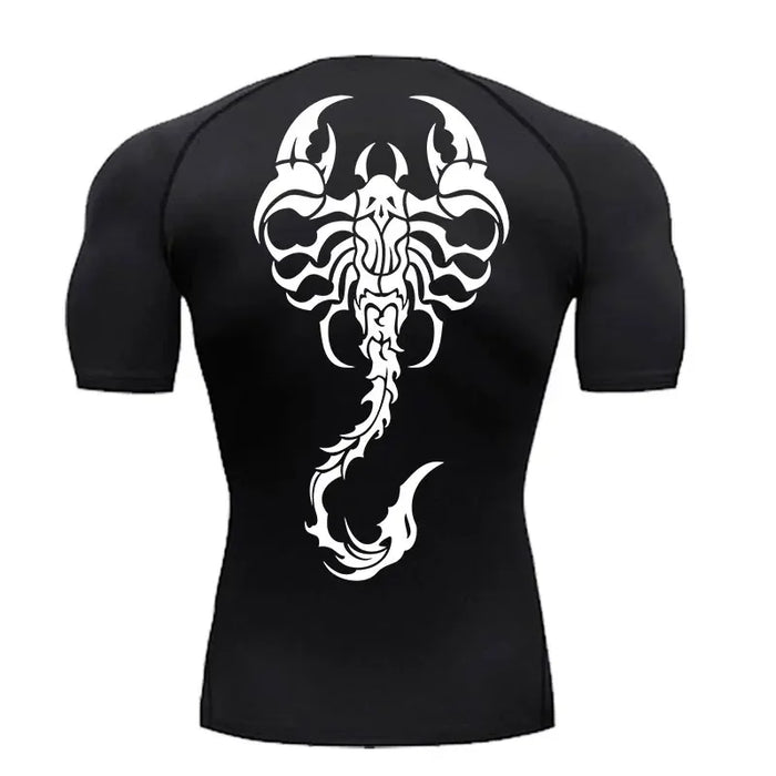 Men's fitness clothing, sports running T-shirt, fitness short sleeved tight fitting shirt, sportswear