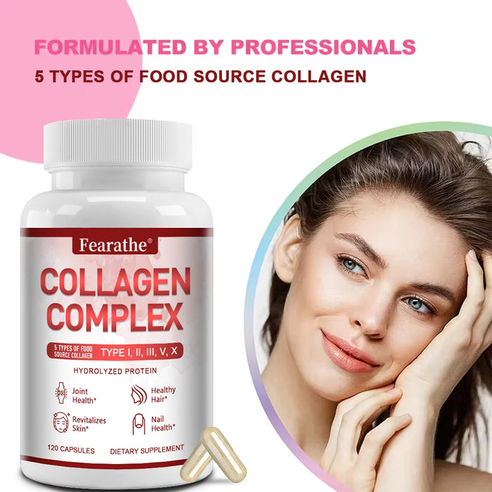 Multiple Collagen - Supports Skin, Hair, Nails and Joints Health, Support Cell Health, Anti-aging, Antioxidant, Women & Men