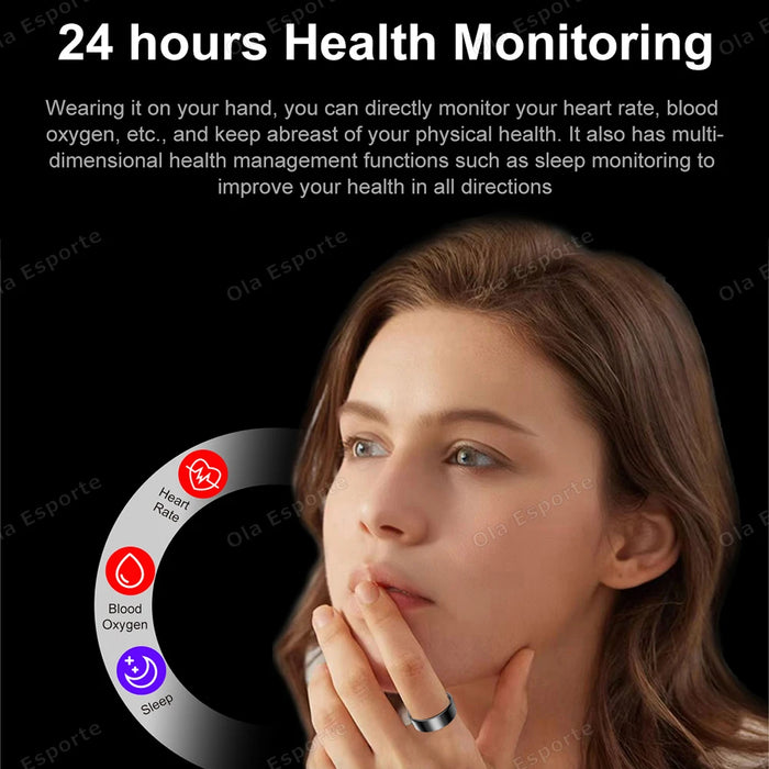2025 New Smart Ring Blood Oxygen Heart Rate Sleep Monitoring Sports GPS Tracking Remote Care 5ATM Waterproof smartring Men Women