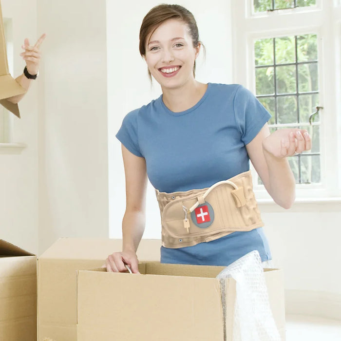 Decompression Lumbar Support Belt Waist Air Traction Brace Spinal Back Relief Belt Backach Pain Release Massager Unisex