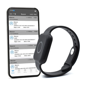 FeasyBeacon Wearable BLE iBeacon Wristband Eddystone Bracelet Indoor Positioning Tracking Waterproof Bluetooth Low Energy Beacon