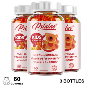 Children's Multivitamin Gummies - with Vitamin C, Omega-3 Fish Oil - Boosts Immunity and Supports Brain Health