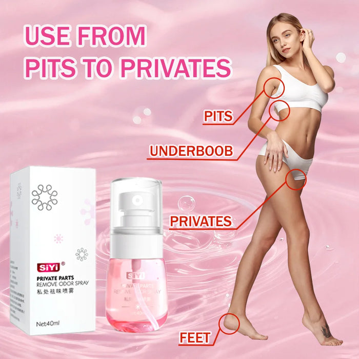 Feminine Deodorant Spray for Women, Gentle Intimate Odor Neutralizer with Plant Extracts, Portable Fresh Scent Mist