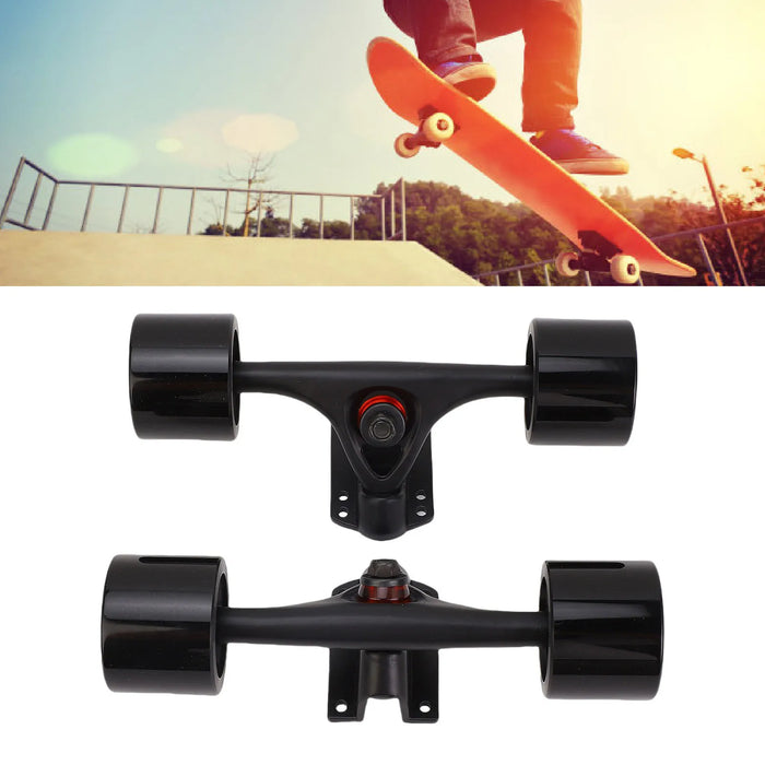 7 Inch Skateboard Trucks with Wheels 65x51mm Longboard Trucks Wheels Combo Set Aluminum Alloy Skateboard Trucks with Wheels