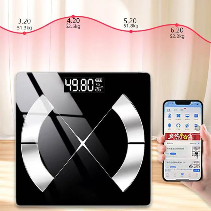 USB Weight Loss Weighing Device LED Display Smart Body Weight Scale Charging Precision Electronic Scale for Home Office Adult
