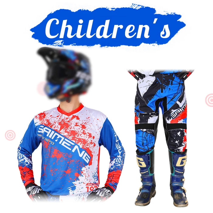 motocross gear set for kids Dirt Bike racing suit boy girl Downhill Jersey Pant Kits Youth children Motorcycle Off-road MX ATV