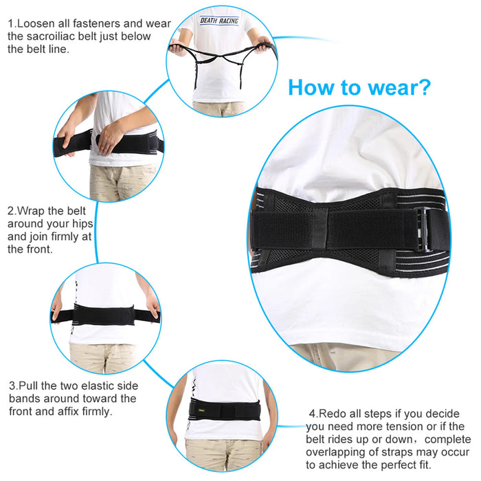 Recovery Belt Sacroiliac Hip Belt That Alleviate Sciatic Pelvic Lower Back And Leg Pain Stabilize SI Joint Sacroiliac Joint Belt