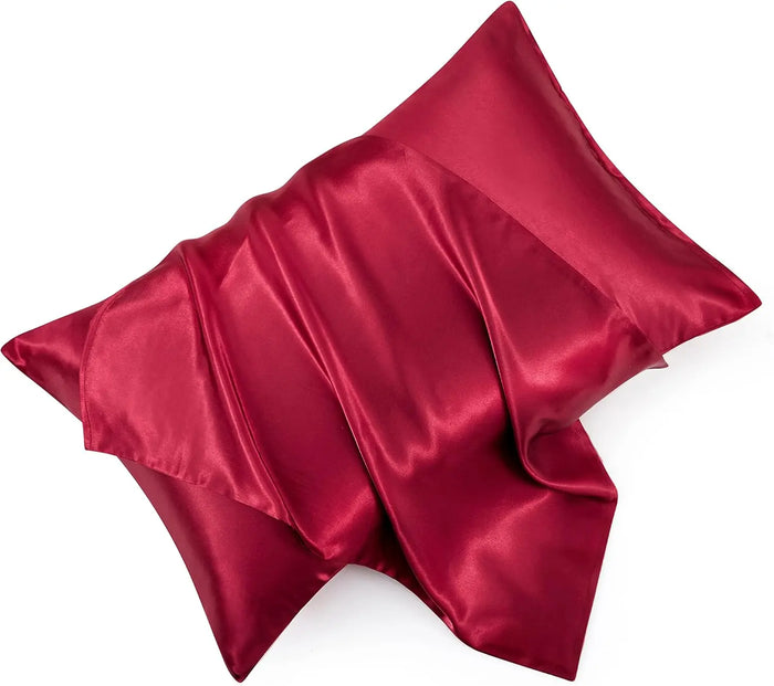 2pcs Satin Pillowcase for Skin and Hair, Satin Pillow Cases Set of 2 Soft Breathable Smooth Cooling Pillow Covers for Sleeping