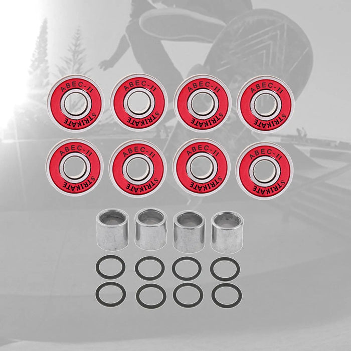 8 Frictionless Abec 11 Skateboard Roller Skate Wheels Scooter Spare Bearings