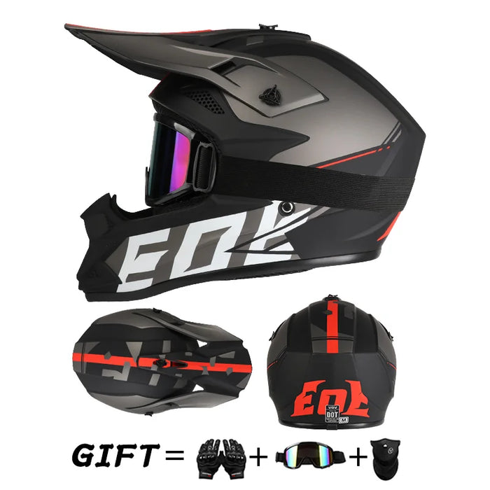 Motocross helmets for street riding safety Motorcycle Motocross Race Downhill AM DH Children Adult Universal Helmet with 3 Piece