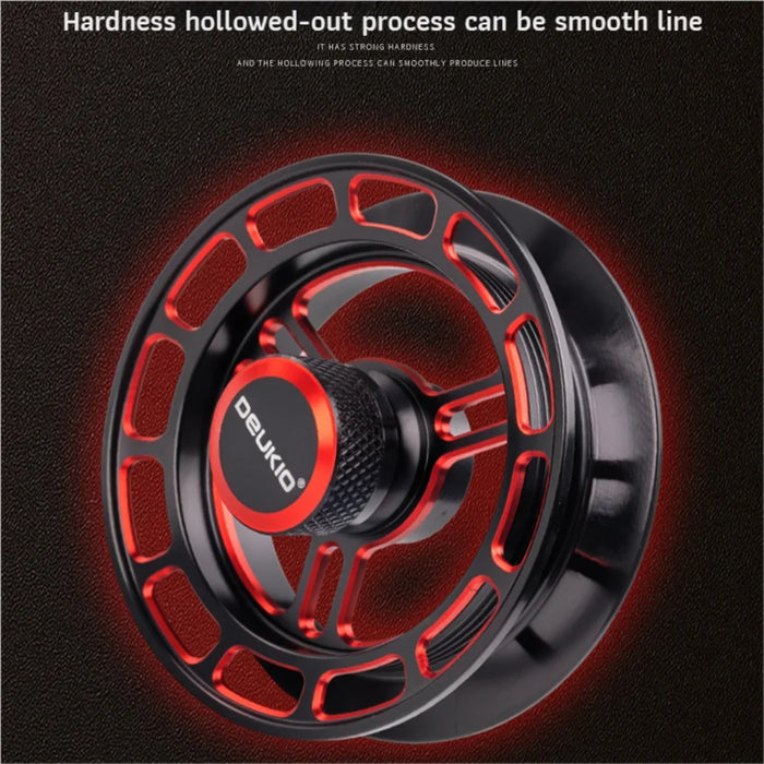 High-Foot Ice Fishing Reel 3.2:1 Gear Ratio 3+1BB Bearings Magnetic Brake For Raft Bridge Sea Fishing Black Red/Gold Left Hand