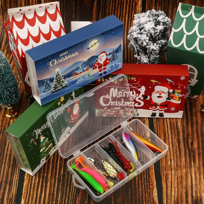 Fishing Lures Set Christmas Bait Box Fishing Tackle Sets Lure Fish Bait and Hook Christmas and New Year Gift Fishing Gear