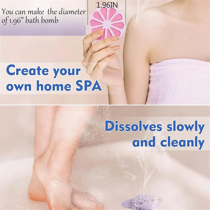 Bath Bomb Mold Kit with A Set of Molds Shower Steamers Press,Shower Bomb Tools Mold & Bath Bombs Press for DIY Making