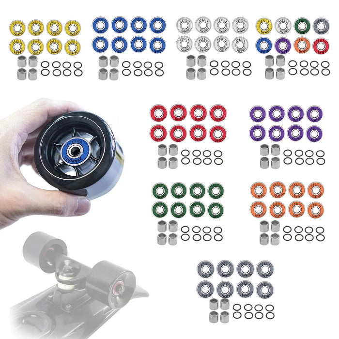 8 Frictionless Abec 11 Skateboard Roller Skate Wheels Scooter Spare Bearings
