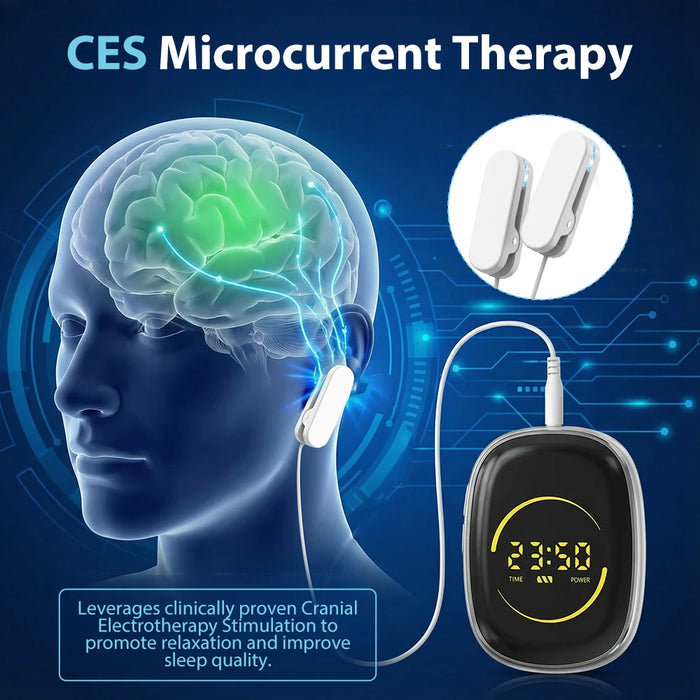 CES Sleeping Aid Device for Insomnia Ear Clip Relieve Anxiety Depression Microcurrent Pulse Hypnosis Device Relaxation Treatment