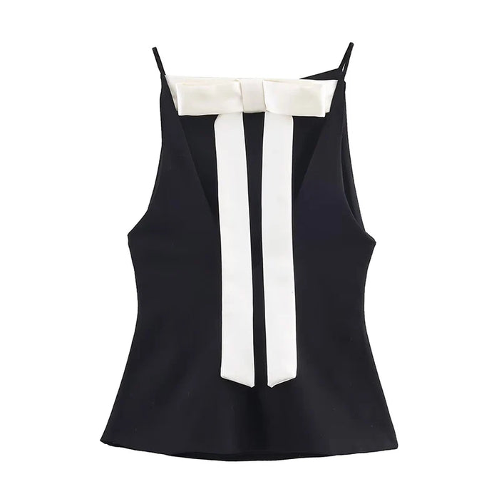 2026 New Women's Blouses Fashion Slim Color Matching Young Women's Elegant Short Blouses Tops Street Leisure Holiday Camis Tops