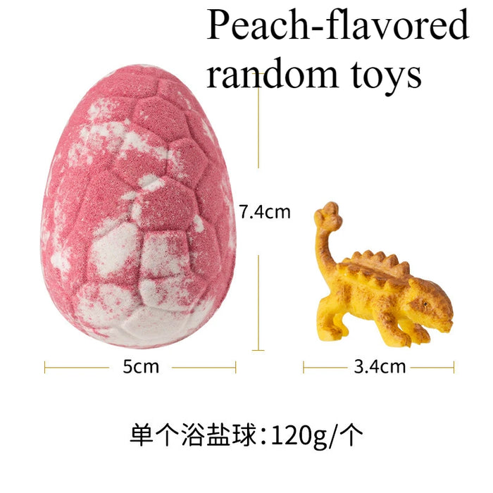 Dino Egg Spa Surprise Bath Bombs for Kids - Gentle Exfoliation, Deep Moisture & Skin Nourishment w/ Random Dino Toy，Handmade