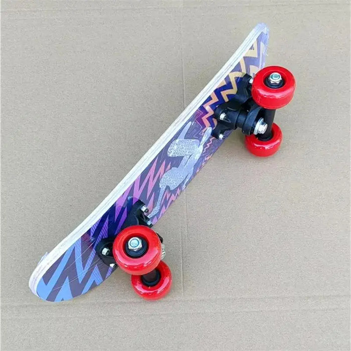 17 Inches Child Skateboard Maple Double Rock Skate Board Patin Skates Kids Skateboarding Cartoon Sticker Kids Griptape Longboard