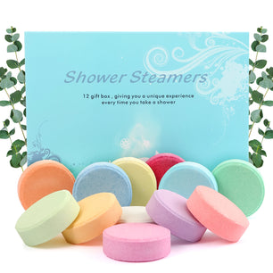 Shower Steamers Aromatherapy - 12 Pack Shower Bombs with Essential Oils Mint Eucalyptus Scent for Shower,