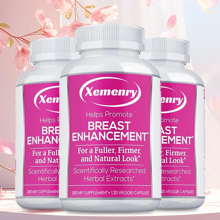 Breast Enhancement Capsules - Supports Balanced Estrogen Metabolism, Enlarges Breasts, Improves Skin, Regulates Mood, Non-GMO Ve