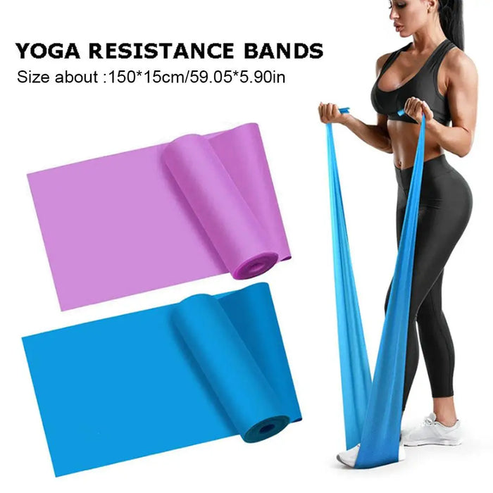 Yoga Sport Resistance Bands Pilates Training Fitness Exercise Gym Elastic Band Physical Therapy Stretching Strength Training
