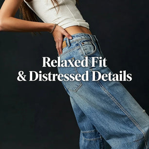 2026 Women's Jeans New Arrival European and American Mid-Low Rise Washed Wide Leg Loose Fit Jeans