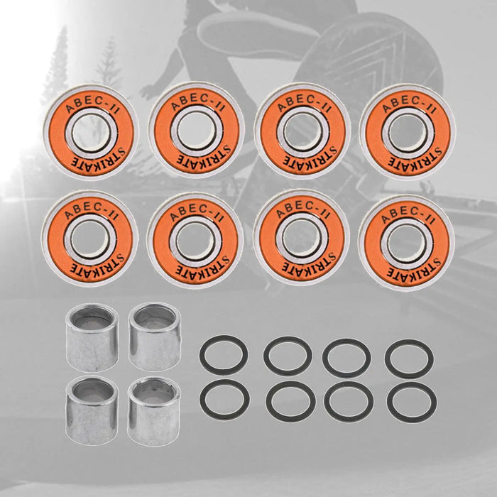 8 Frictionless Abec 11 Skateboard Roller Skate Wheels Scooter Spare Bearings