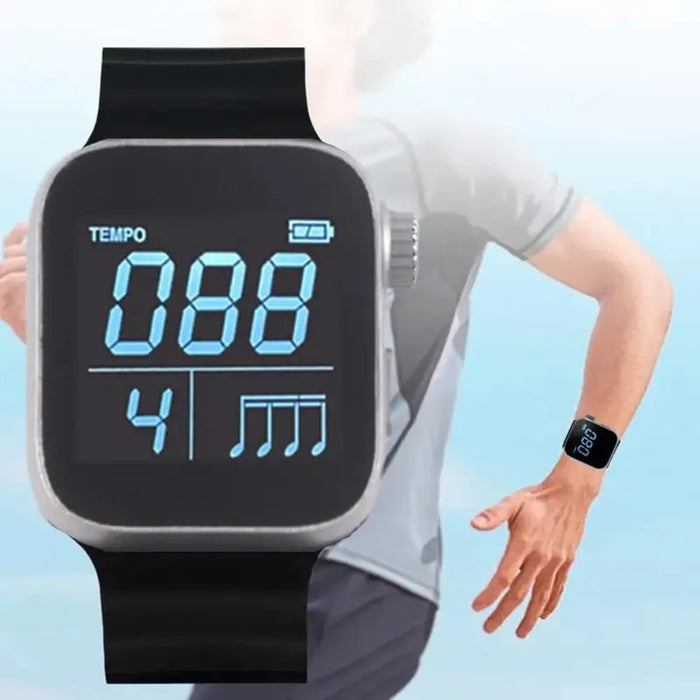 Wearable Vibrating Metronome - Multi-Function Music Instrument Metronome with Adjustable Strap, Watch-Style Design for Sports