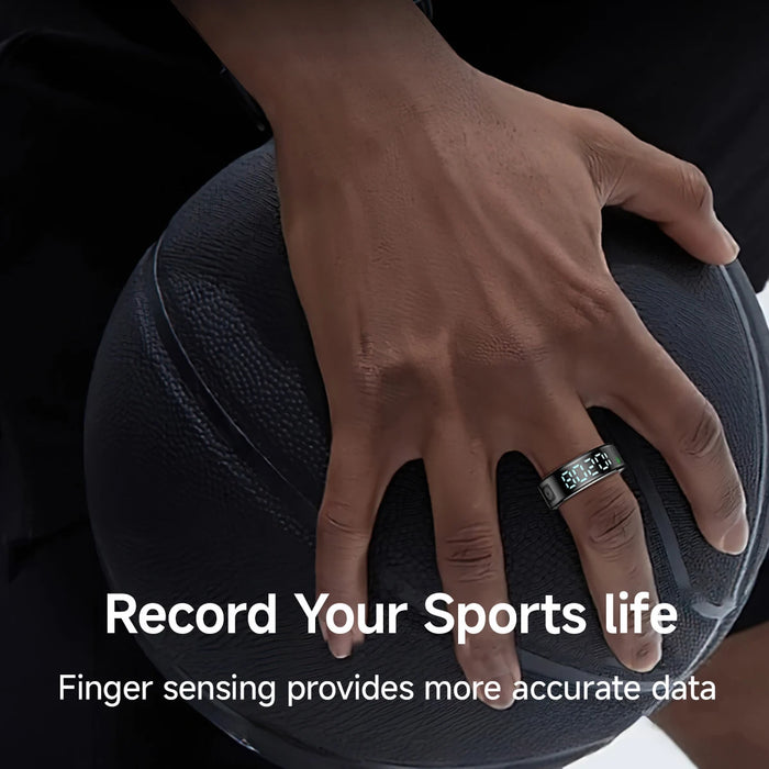 Smart Ring With Sleep Monitoring 5ATM Waterproof Gesture Swipe Video Long Battery Life