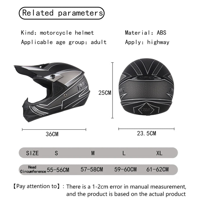 DOT Motocross Helmets  Kask Cross Downhill Soporte Casco Off Road Helmet Racing Classic Motorcycle Original Protective Glasses