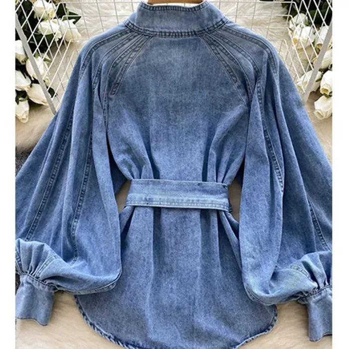 Ladies Denim Shirt Jacket 2025 Spring Casual Joker Loose Women Outwear High Quality Korean Temperament Ladies Blouse Coat Female