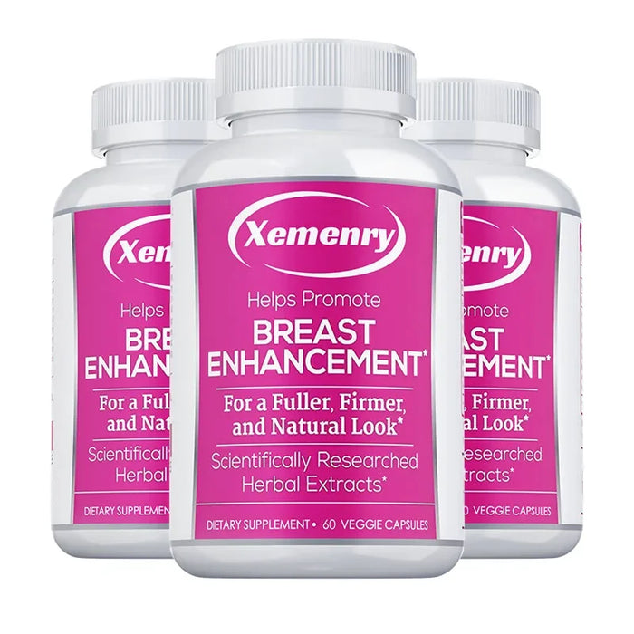 Breast Enhancement Capsules - Supports Balanced Estrogen Metabolism, Enlarges Breasts, Improves Skin, Regulates Mood, Non-GMO Ve