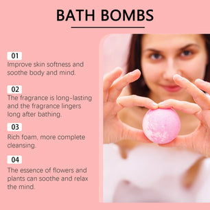 Bath Bombs Aromatherapy Body Relaxation Stress Relief Gentle Exfoliating Moisturize Tender Skin Bubble Bath Balls Christmas Gift