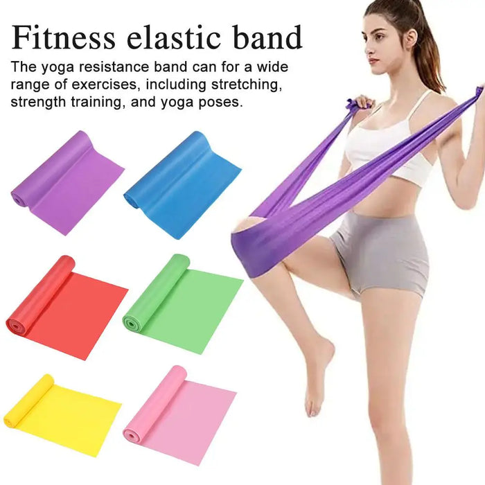 Yoga Sport Resistance Bands Pilates Training Fitness Exercise Gym Elastic Band Physical Therapy Stretching Strength Training
