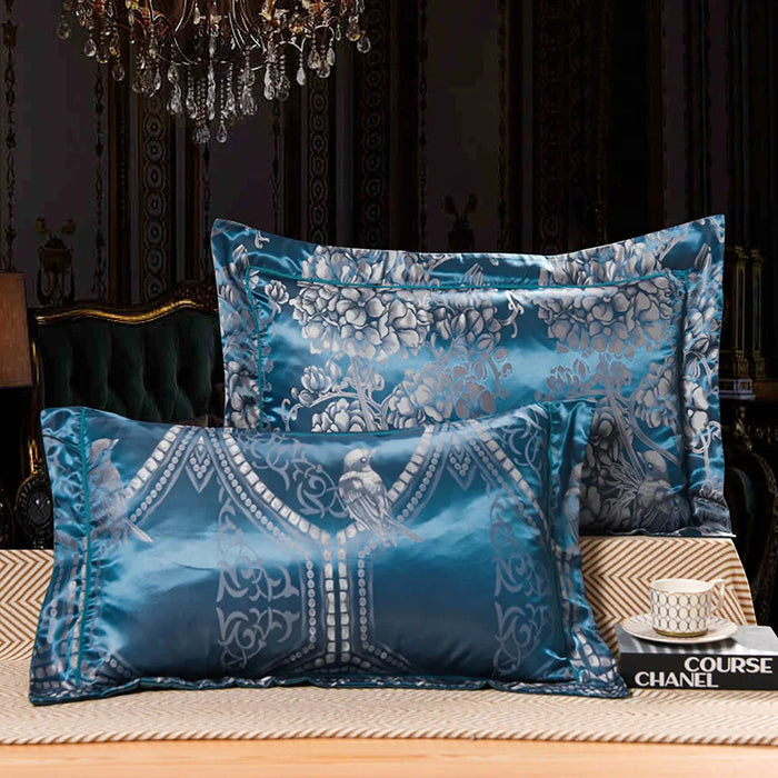 1 Pair Satin Jacquard Pillowcase Soft Smooth Bedding Cushion Cover 48*74cm Mulberry Satin Pillow Cover