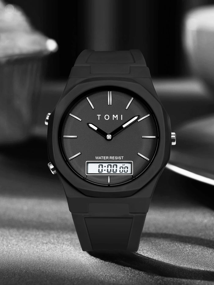 TOMI Men's Electronic Watch; Trendy Simple Wrist Watch; Waterproof Sports Outdoor Electronic Watch