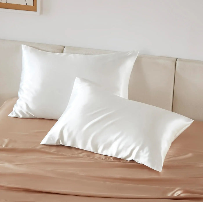 2PCS Satin Pillowcase Gifts Luxurious and Silky Throw Pillows with Envelope Closure 20x36 Inches Pillow Cover for Hair and Skin