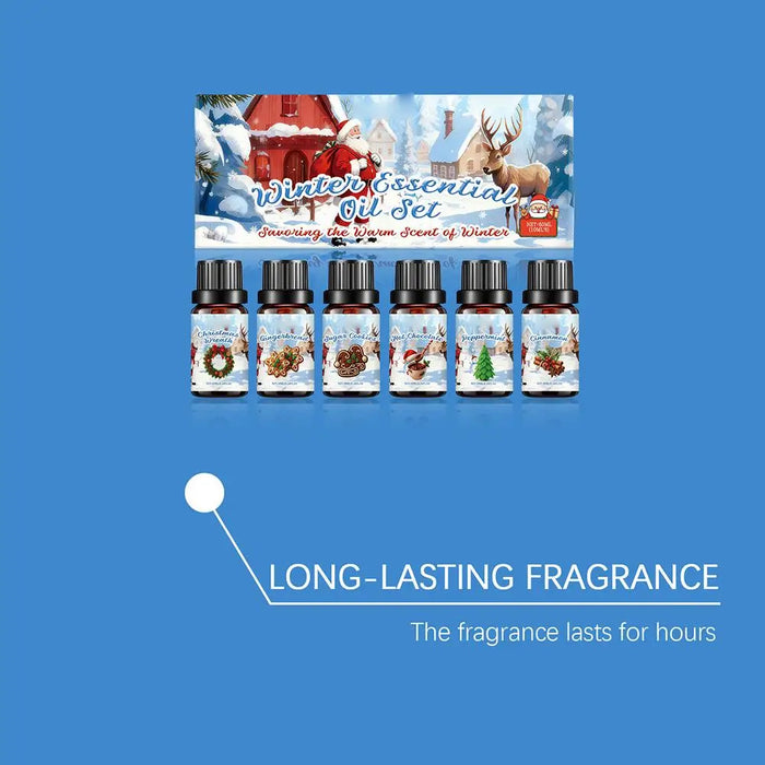 Aromatherapy Oil Set Winter Aromatherapy Essential Oil Set Freshen Indoor Air Create Festive Atmosphere Home-Use Fragrance Perf