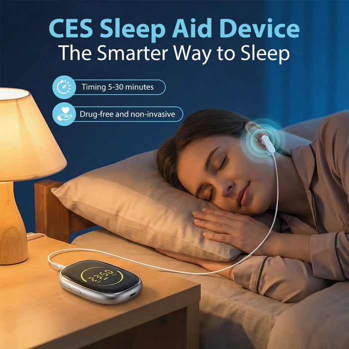 CES Sleeping Aid Device for Insomnia Ear Clip Relieve Anxiety Depression Microcurrent Pulse Hypnosis Device Relaxation Treatment