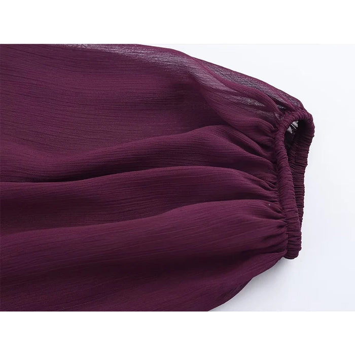 2025 Autumn Blouses For Women Translucent Elegant Ruffles Blouse Female Long Sleeve High Street Long Sleeve Casual Shirt Top