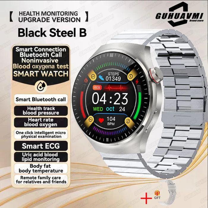 New health monitoring Smart Watch physical examination Health Wacth Blood pressure ECG+PPG Sport Call Smartwatch For Android iOS