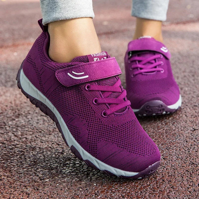 2024 Womens Dance Ladies Sport Shoes Breathable Walking Mesh Flat Shoes Woman White Sneakers Women Tenis Feminino Female Shoes