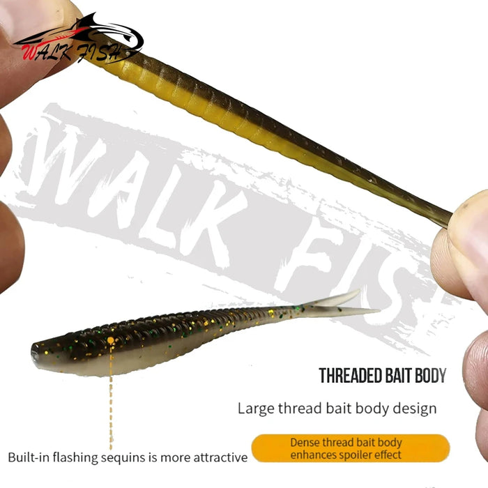 WALK FISH 61 Pieces/Set Of Bionic Fish Soft Bait Fishing Gear With Hook Storage Box Soft And Portable Outdoor Fishing Gear