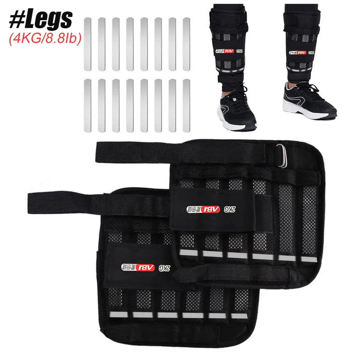 1Pair Adjustable Wrist Ankle Weights,Removable Arm & Leg Weight for Men & Women, Fitness, Strength Training, Running, Walking