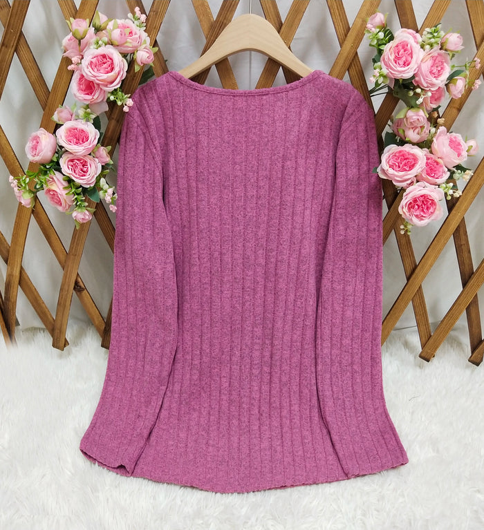 Ladies' autumn and winter clothing, casual and elegant, pure color zipper long-sleeved pullover T-shirt, women's loose clothes,