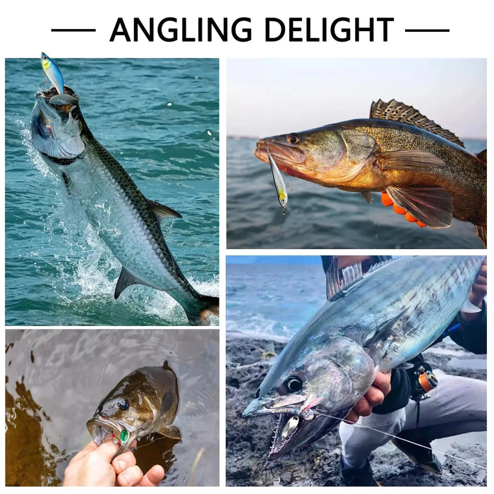 Fishing Lures Tackle Box with Crankbaits, Spoon, Hooks, Weights & Other Accessories, Fishing Bait Lure Gear Kit Gifts for Men